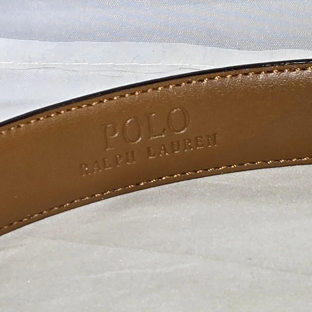 Polo Ralph Lauren Belt Italian Leather Youth Belt #111689 Size 22/55 Black